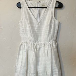 Kate Spade White Fit & Flare Dress Sz 4 w/Pockets